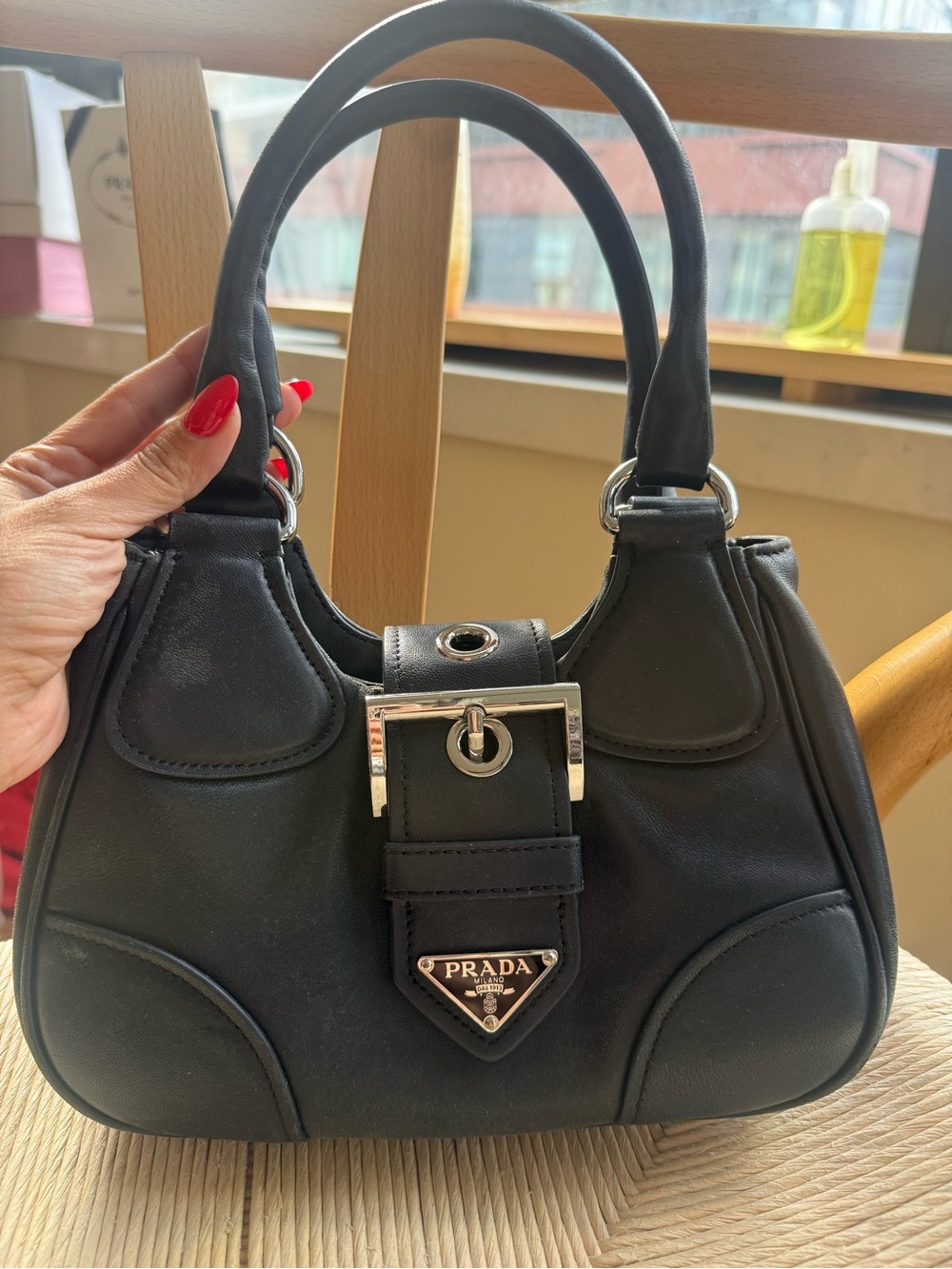 Prada Moon Leather Shoulder Bag - Picture 3 of 10